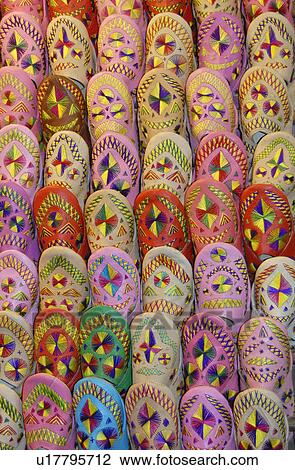 Stock Image -  design pattern beauty moroccan slippers morocco . Fotosearch