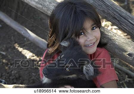 dog girl child children chile mapuche indian View Large Photo Image Picture - dog girl child children chile mapuche indian . Fotosearch