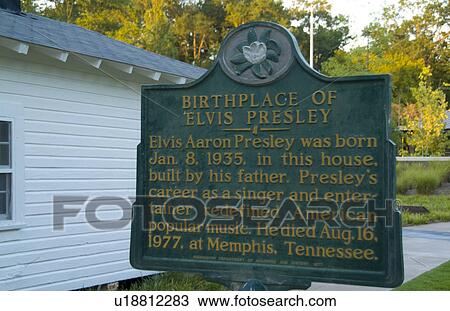 Stock Image - elvis presley, tupelo, mississippi, home historical old birthplace . Fotosearch