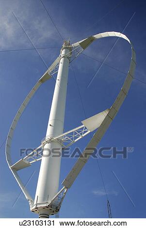 Stock Image -  eolian vertical wind turbines quebec canada wind. Fotosearch