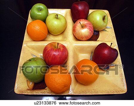 Stock Photograph -  family summer fruit apple orange royal granny. Fotosearch