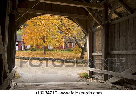 Stock Image -  fashion vintage village bridge in waterville vt . Fotosearch