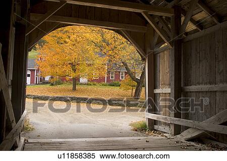 Stock Photography -  fashion vintage village bridge in waterville vt . Fotosearch