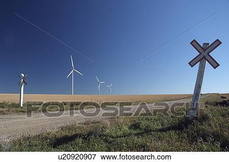 Stock Photo -  fitness technology windfarm st leon manitoba. Fotosearch