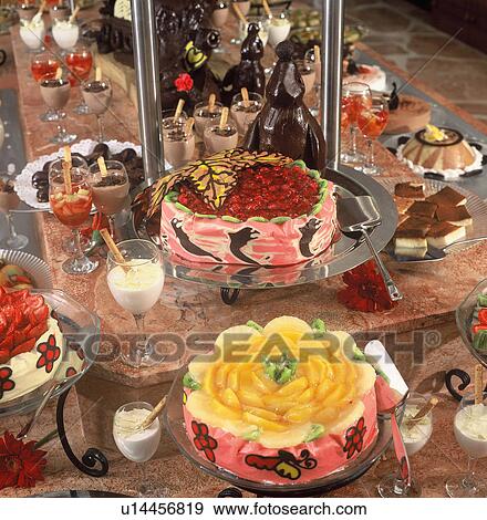 food abundance abundant cakes cuisine culinary View Large Photo Image Stock Photo - food abundance abundant cakes cuisine culinary. Fotosearch