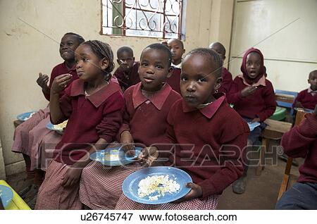 Stock Photo -  food people child person school children kenya. Fotosearch