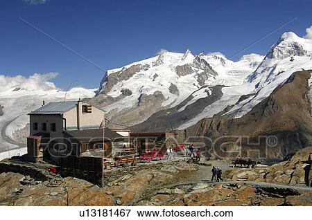gandegg mountain refuge monte rosa massive peak View Large Photo Image Stock Photo - gandegg mountain refuge monte rosa massive peak. Fotosearch