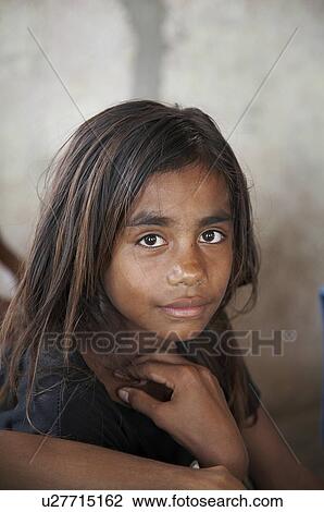 Stock Image -  girl child kid timor leste metinaro east asia . Fotosearch