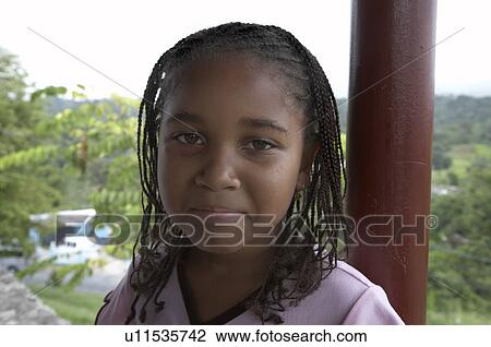 Stock Image -  girl jamaica seaford town west indies caribbean. Fotosearch