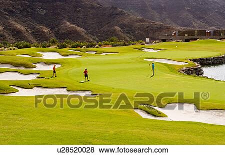 Stock Photo -  golf elegant new course anfi tauro in puerto. Fotosearch