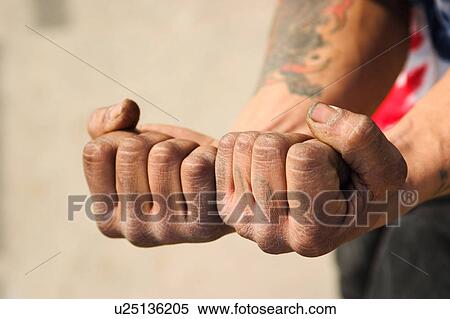 Stock Photography -  hand person closeup cropped fingers fists hands. Fotosearch