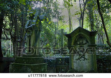 Stock Photo -  highgate cemetery london england . Fotosearch