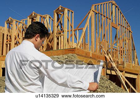 house man person construction 30-35 years builder View Large Photo Image Stock Photo - house man person construction 30-35 years builder. Fotosearch