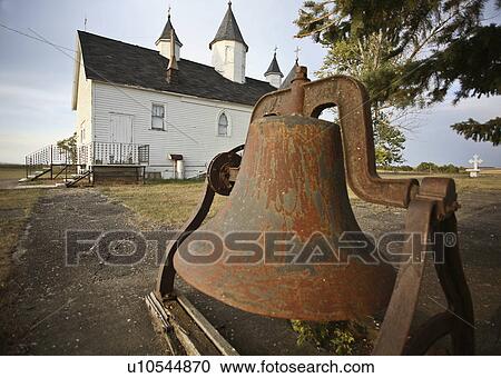 Stock Image -  house old rusted bell saint st. marys orthodox . Fotosearch