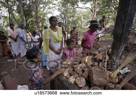 Stock Photo -  india faithfiul station cross pilgrimage hill. Fotosearch