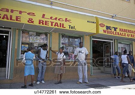 jamaica shops in downtown montego bay west View Large Photo Image Stock Image - jamaica shops in downtown montego bay west. Fotosearch