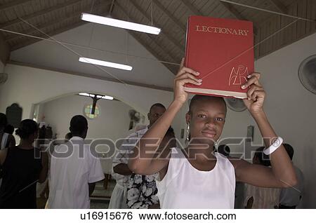 Stock Photograph -  jamaica sunday mass catholic church in chester. Fotosearch