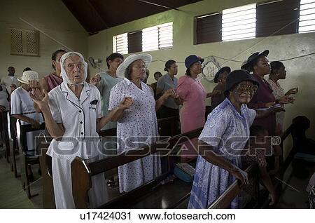 Stock Image -  jamaica sunday mass in catholic church seaford. Fotosearch