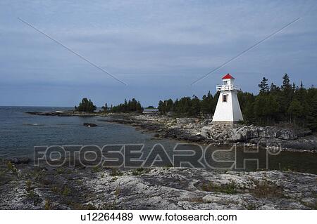 lighthouse south baymouth manitoulin island View Large Photo Image Stock Photo - lighthouse south baymouth manitoulin island. Fotosearch