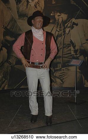 Stock Image -  madame tousseau wax museum john wayne figure wax. Fotosearch