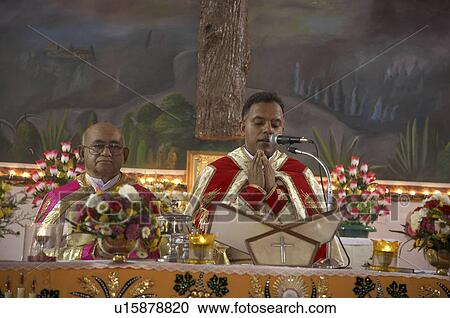 Stock Image -  man india father jose thottakara catholic parish . Fotosearch