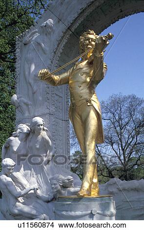 Picture -  music art denkmal johann strauss austria vienna. Fotosearch