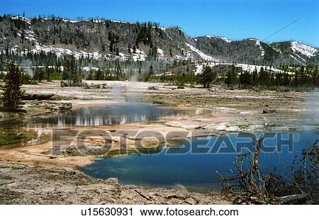 Stock Image -  national park hot springs wyoming volcanic park. Fotosearch