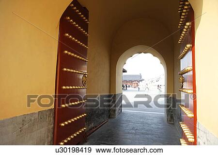 Stock Photo -  ornament entrance temple heaven park beijing . Fotosearch