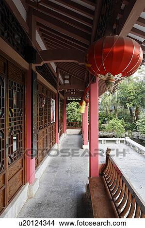Picture -  pavilion rong lake guilin china asia beijing fir. Fotosearch