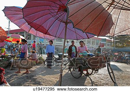 people border person myanmar scene umbrella View Large Photo Image Stock Photography - people border person myanmar scene umbrella . Fotosearch