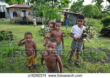 Picture -  people child person children fiji taveuni south . Fotosearch