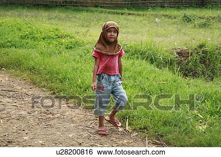 Stock Photograph -  people child person children indonesia village . Fotosearch