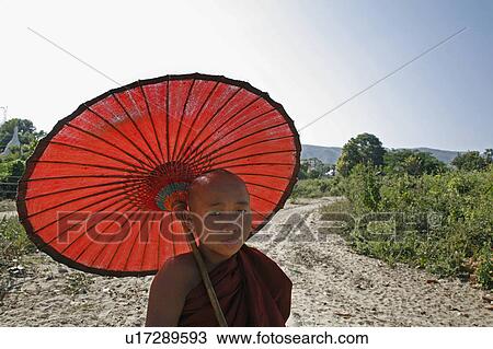 Stock Image -  people child person children myanmar boy monk . Fotosearch