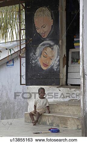 Stock Image -  people child person children tanzania sitting. Fotosearch