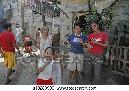 Stock Photograph -  people child person children women street scene . Fotosearch