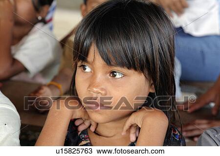 Stock Image -  people child person school children cambodia . Fotosearch