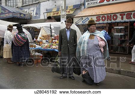 Stock Image -  people couple person bolivia aymara el alto. Fotosearch