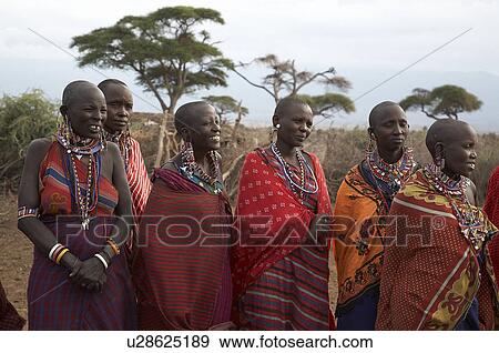 Stock Photo -  people dance person women kenya masai ceremony. Fotosearch