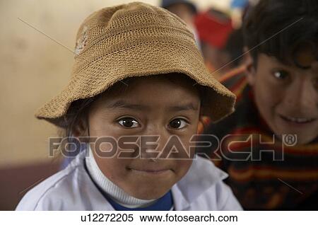 Stock Photography -  people girl child person face children bolivia. Fotosearch