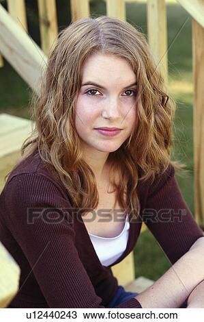 Stock Image -  people girl spring person beauty face kid blonde . Fotosearch