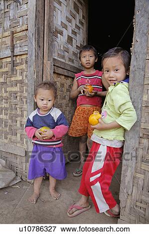 Stock Photo -  people house child border person children posed . Fotosearch