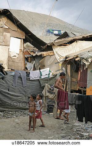 Stock Photography -  people house child person children shantytown . Fotosearch