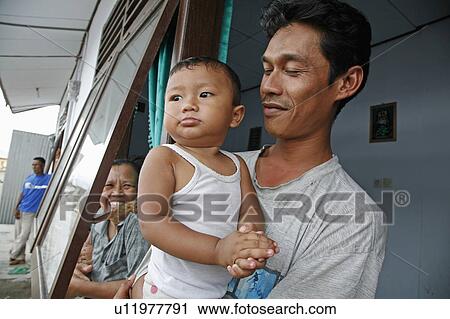 Stock Image -  people house person children indonesia . Fotosearch