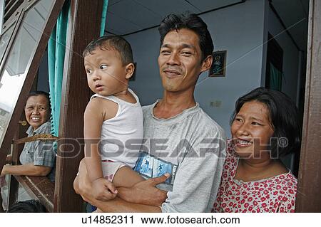 Stock Image -  people house person children indonesia . Fotosearch