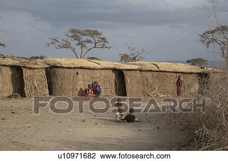 people house person children women kenya masai View Large Photo Image Stock Image -  people house person children women kenya masai. Fotosearch