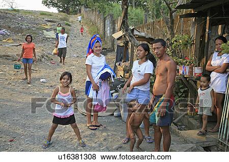 Stock Photo -  people person children playing shantytown tip . Fotosearch