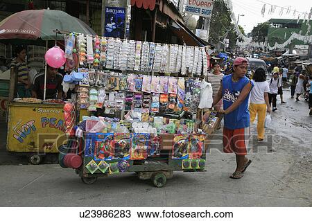 Stock Image -  people person itinerant salesman selling market . Fotosearch