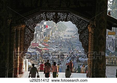 people person myanmar shwedagon paya pagoda exit View Large Photo Image Stock Image - people person myanmar shwedagon paya pagoda exit. Fotosearch