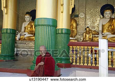 people person myanmar shwedagon paya pagoda monk View Large Photo Image Stock Photo - people person myanmar shwedagon paya pagoda monk . Fotosearch