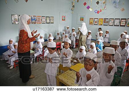 people person school children indonesia muslim View Large Photo Image Stock Photo - people person school children indonesia muslim . Fotosearch